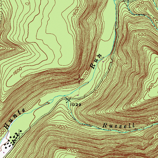 Topographic Map of Township of Lumber, PA