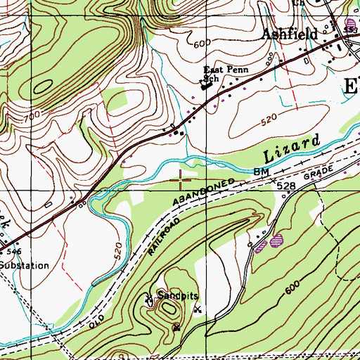 Topographic Map of Township of East Penn, PA