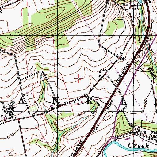 Topographic Map of Township of Franklin, PA