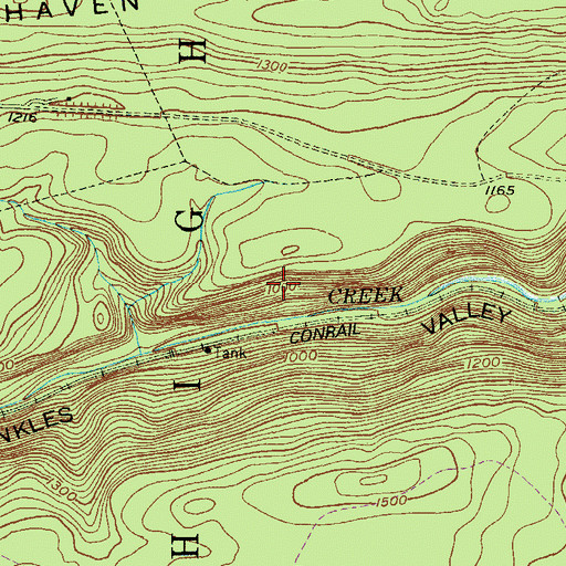 Topographic Map of Township of Lehigh, PA