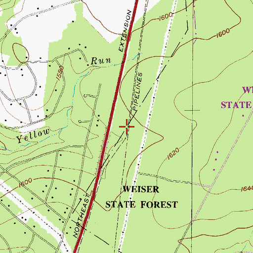 Topographic Map of Township of Penn Forest, PA