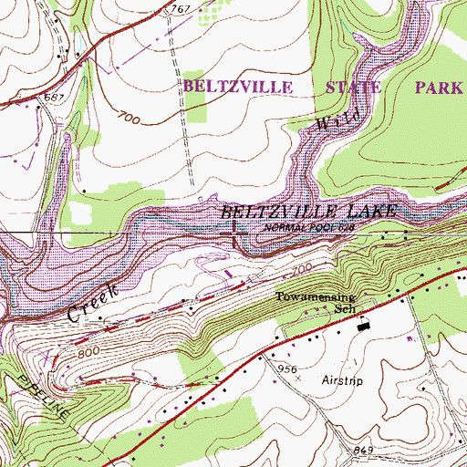 Topographic Map of Township of Towamensing, PA