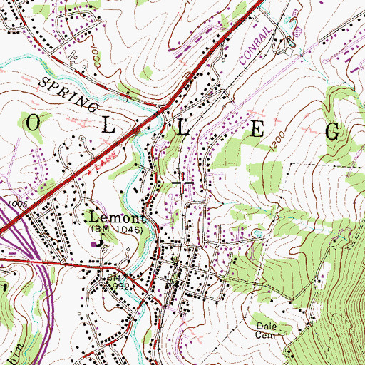 Topographic Map of Township of College, PA