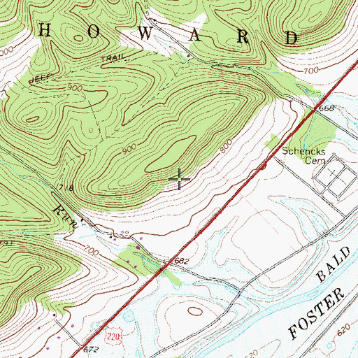 Topographic Map of Township of Howard, PA