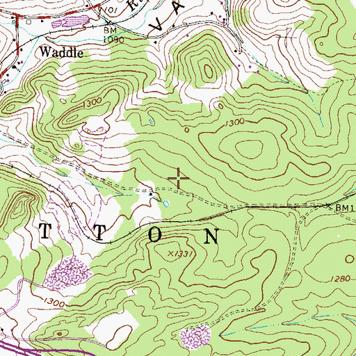 Topographic Map of Township of Patton, PA