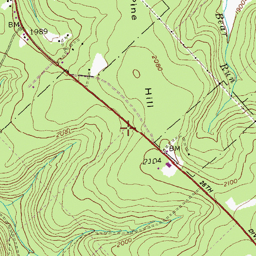 Topographic Map of Township of Rush, PA
