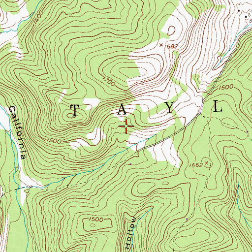Topographic Map of Township of Taylor, PA