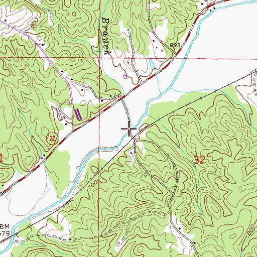 Topographic Map of Liles Branch, AL
