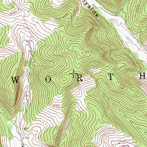 Topographic Map of Township of Worth, PA