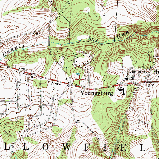 Topographic Map of Township of East Fallowfield, PA