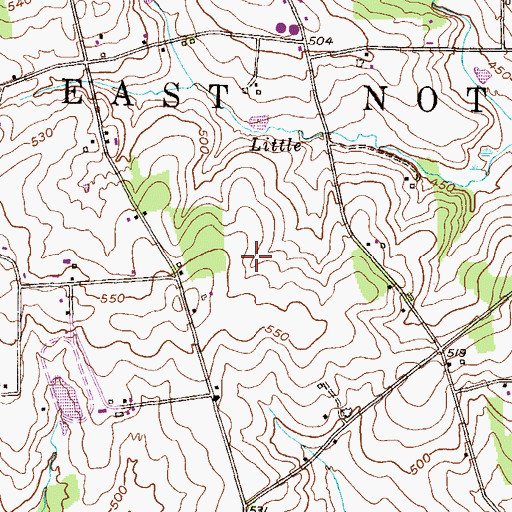 Topographic Map of Township of East Nottingham, PA