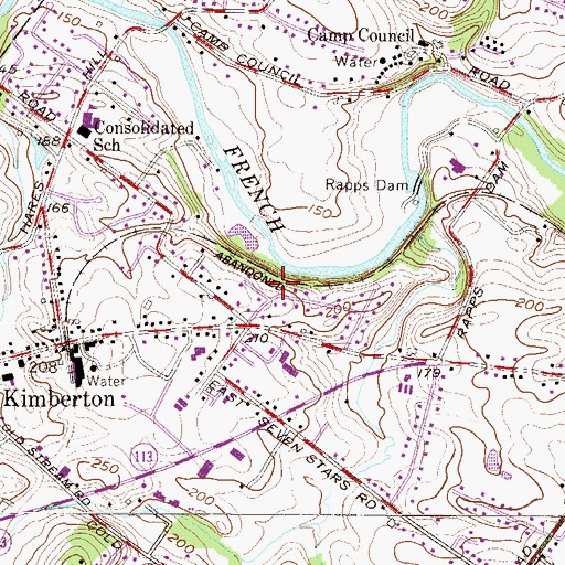 Topographic Map of Township of East Pikeland, PA