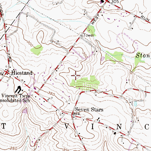 Topographic Map of Township of East Vincent, PA