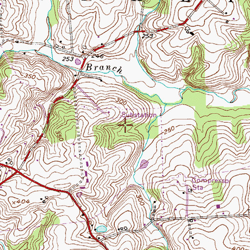 Topographic Map of Township of Franklin, PA