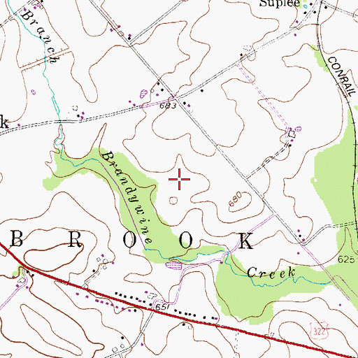 Topographic Map of Township of Honey Brook, PA