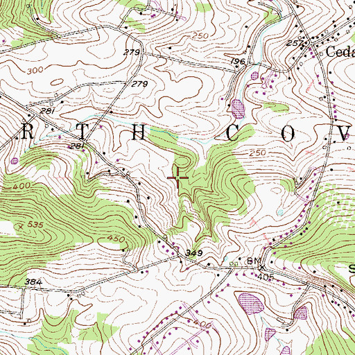 Topographic Map of Township of North Coventry, PA