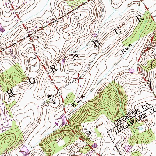 Topographic Map of Township of Thornbury, PA