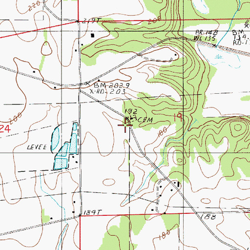 Topographic Map of Lillie Grove Church, AL