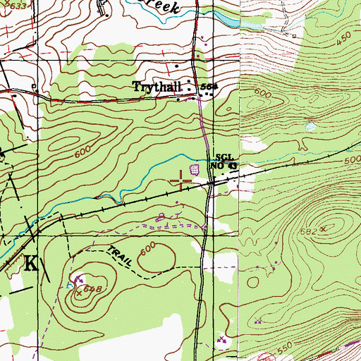 Topographic Map of Township of Warwick, PA