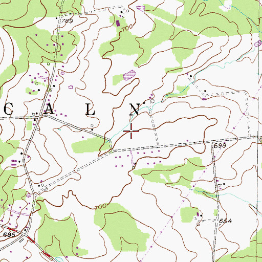 Topographic Map of Township of West Caln, PA