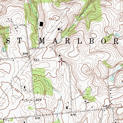 Topographic Map of Township of West Marlborough, PA