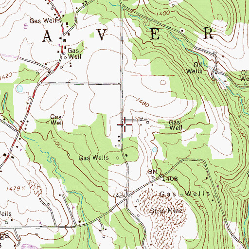 Topographic Map of Township of Beaver, PA