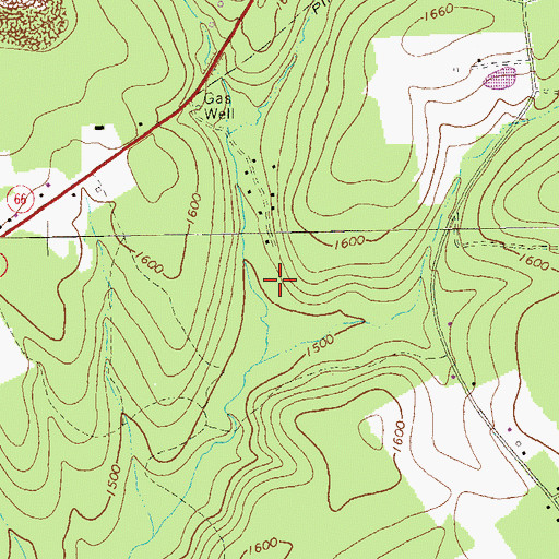 Topographic Map of Township of Farmington, PA