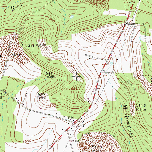 Topographic Map of Township of Highland, PA
