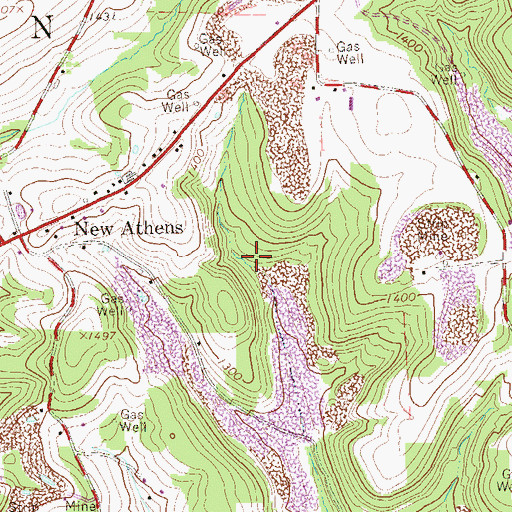 Topographic Map of Township of Madison, PA