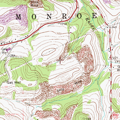 Topographic Map of Township of Monroe, PA