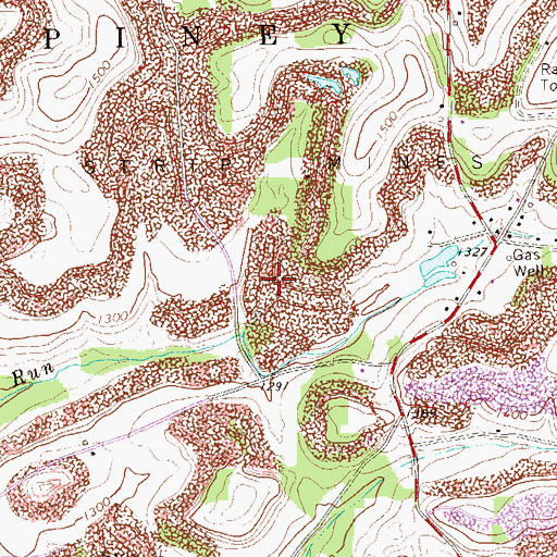 Topographic Map of Township of Piney, PA