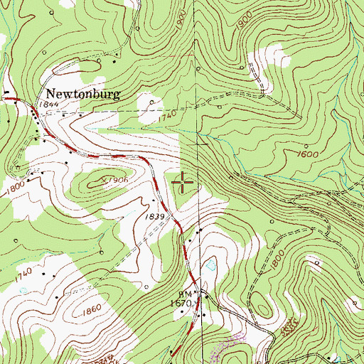 Topographic Map of Township of Bell, PA