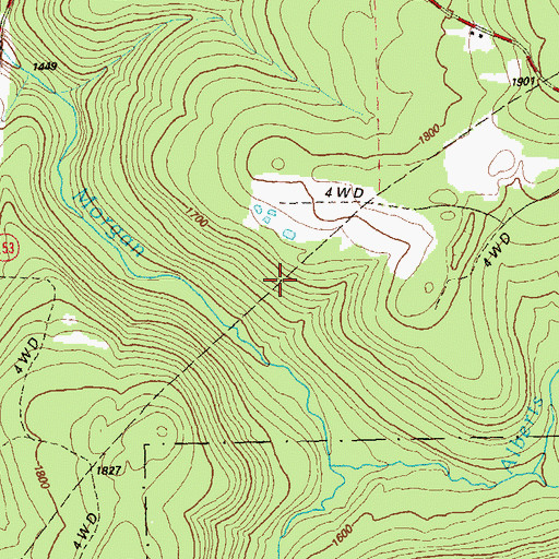 Topographic Map of Township of Boggs, PA