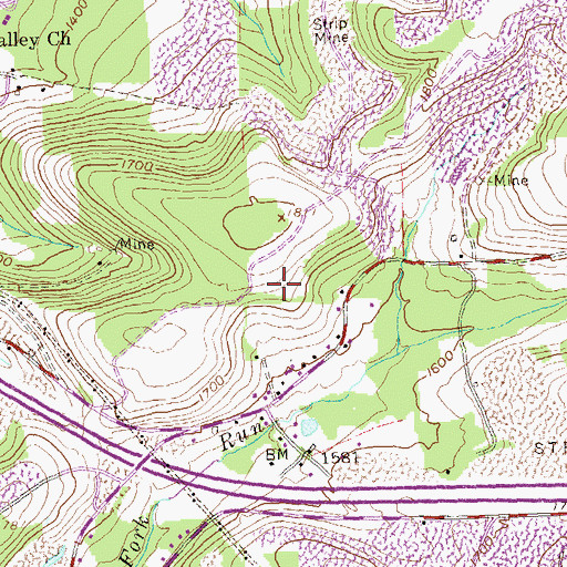 Topographic Map of Township of Bradford, PA