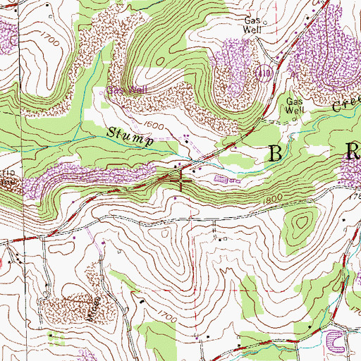 Topographic Map of Township of Brady, PA