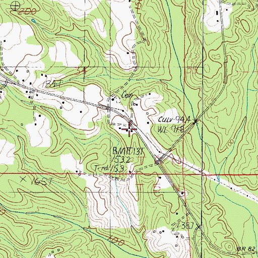 Topographic Map of Lilly Valley School, AL