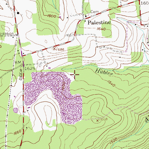 Topographic Map of Township of Graham, PA