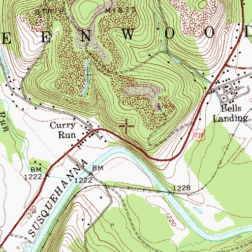 Topographic Map of Township of Greenwood, PA