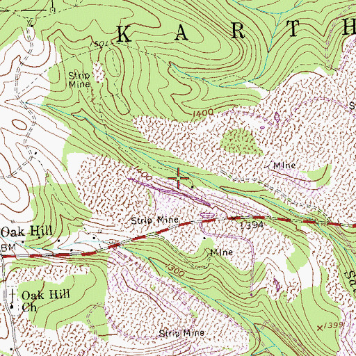 Topographic Map of Township of Karthaus, PA