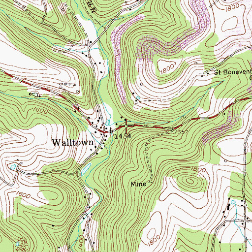 Topographic Map of Township of Penn, PA