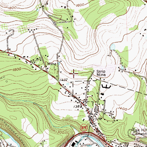 Topographic Map of Township of Pike, PA