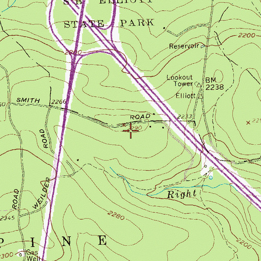 Topographic Map of Township of Pine, PA
