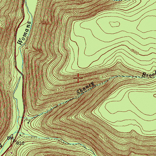 Topographic Map of Township of Chapman, PA