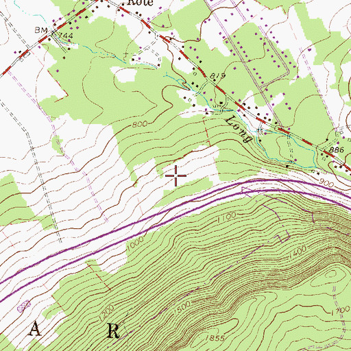 Topographic Map of Township of Lamar, PA