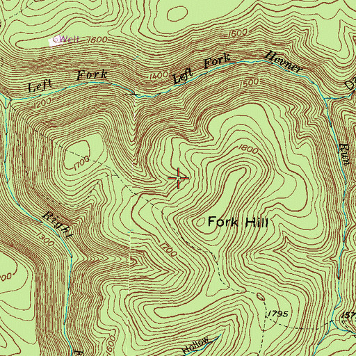 Topographic Map of Township of Leidy, PA