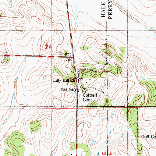 Topographic Map of Lily Hill Church, AL