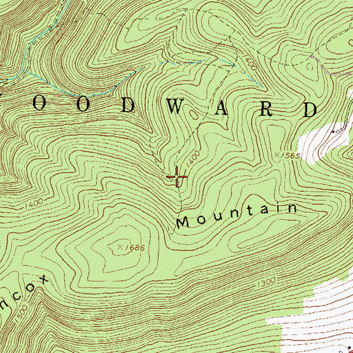 Topographic Map of Township of Woodward, PA