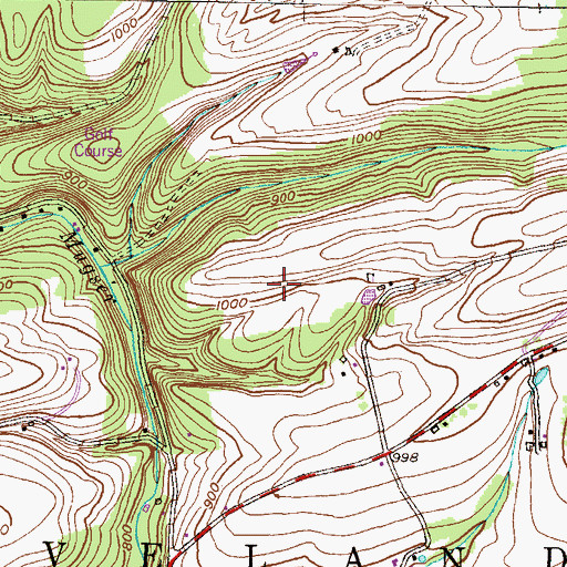 Topographic Map of Township of Cleveland, PA