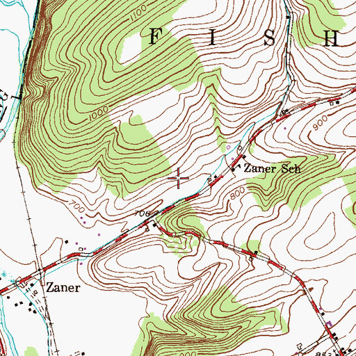 Topographic Map of Township of Fishing Creek, PA