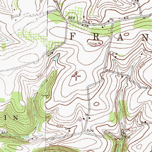 Topographic Map of Township of Franklin, PA